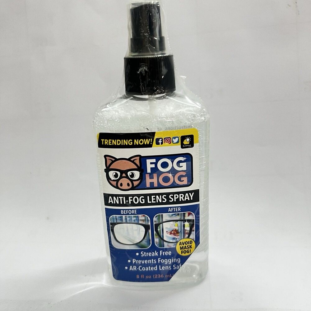 Fog Hog Anti-Fog Lens Spray- Streak Free- AR Coated Lens Spray 8oz